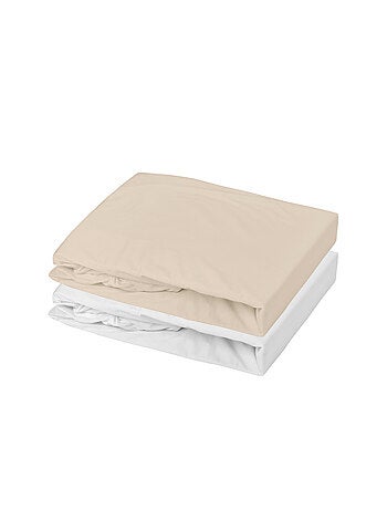 Set di 2 lenzuola per culla in cotone elasticizzato