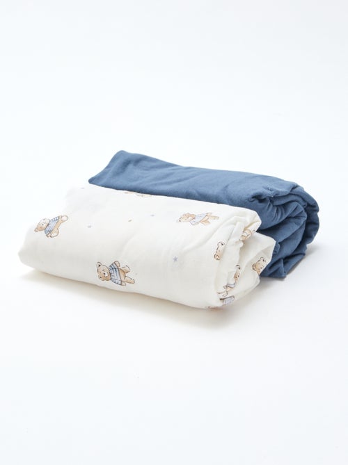 Set di 2 lenzuoli con angoli in cotone - Kiabi