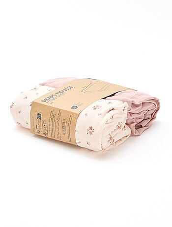 Set di 2 lenzuoli con angoli in cotone