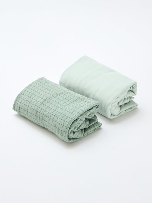 Set di 2 lenzuoli con angoli in cotone - Kiabi