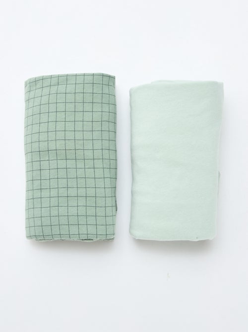 Set di 2 lenzuoli con angoli in cotone - Kiabi