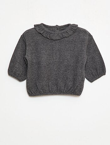 Set di 2 maglioncini in maglia con collo fantasia