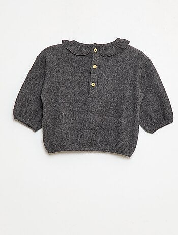Set di 2 maglioncini in maglia con collo fantasia