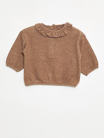 Set di 2 maglioncini in maglia con collo fantasia