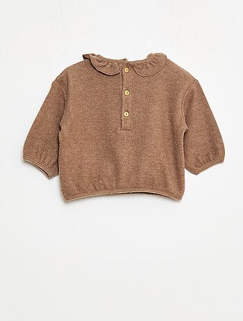Set di 2 maglioncini in maglia con collo fantasia