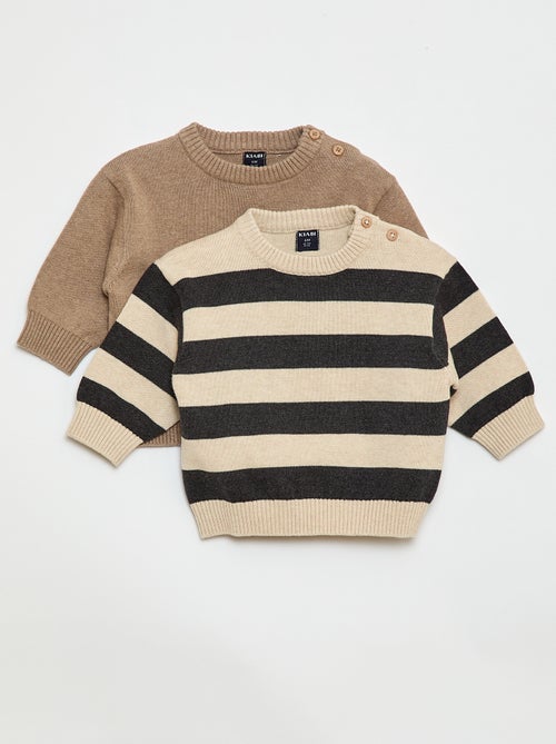 Set di 2 maglioni in maglia compatta - Kiabi