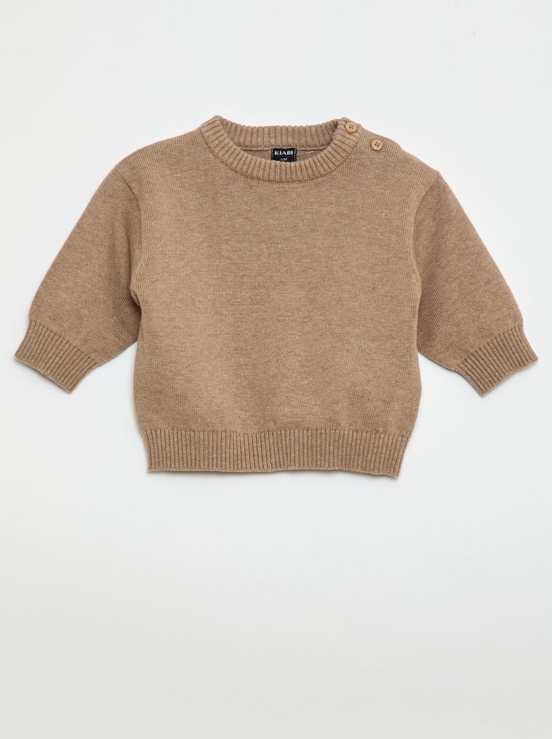 Set di 2 maglioni in maglia compatta Beige - Kiabi