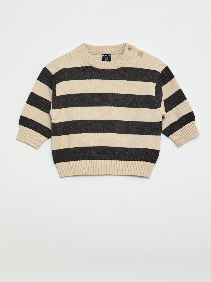Set di 2 maglioni in maglia compatta Beige - Kiabi