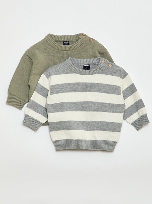 Set di 2 maglioni in maglia compatta - Kiabi
