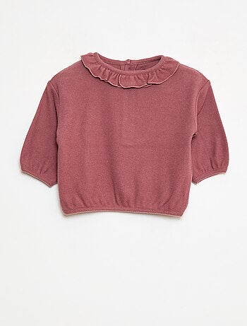 Set di 2 maglioncini in maglia con collo fantasia