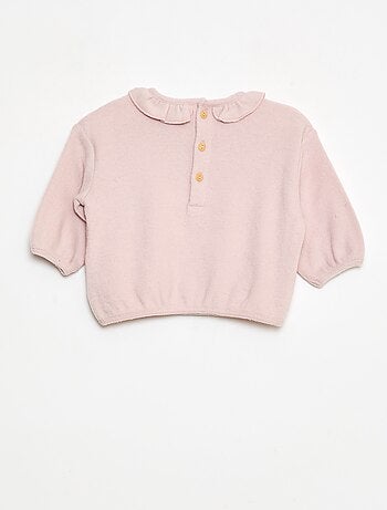 Set di 2 maglioncini in maglia con collo fantasia