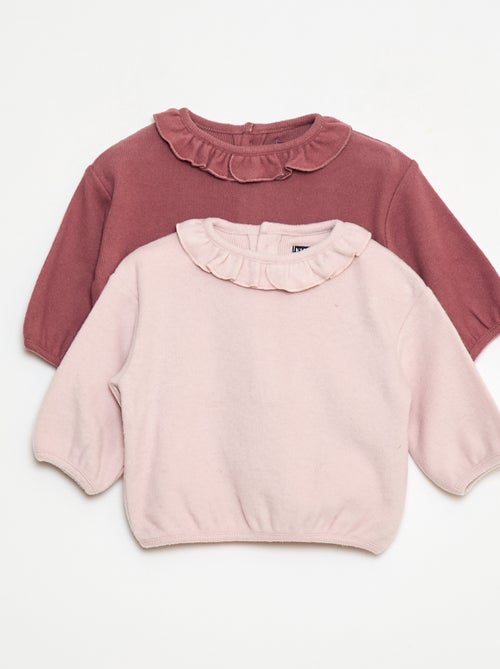 Set di 2 maglioni in maglia con collo fantasia - Kiabi