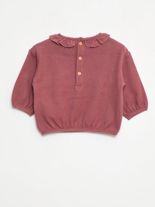 Set di 2 maglioni in maglia con collo fantasia - Kiabi