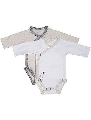 Set di 2 maniche lunghe bodies in cotone per - sauthon