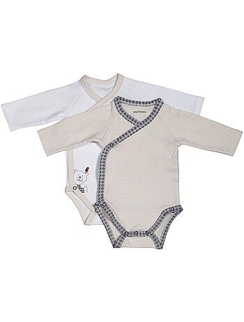 Set di 2 maniche lunghe bodies in cotone per - sauthon