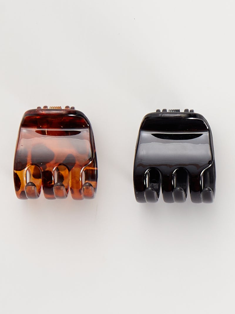 Set di 2 mini mollettoni per capelli NERO - Kiabi