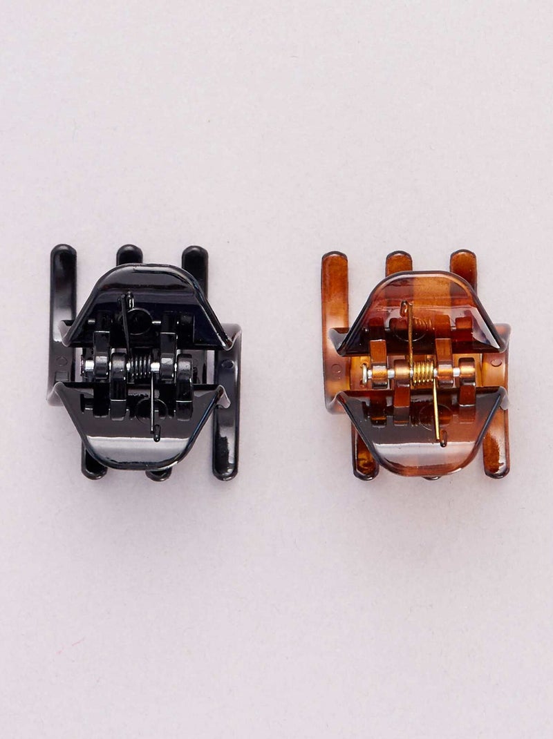 Set di 2 mini mollettoni per capelli NERO - Kiabi