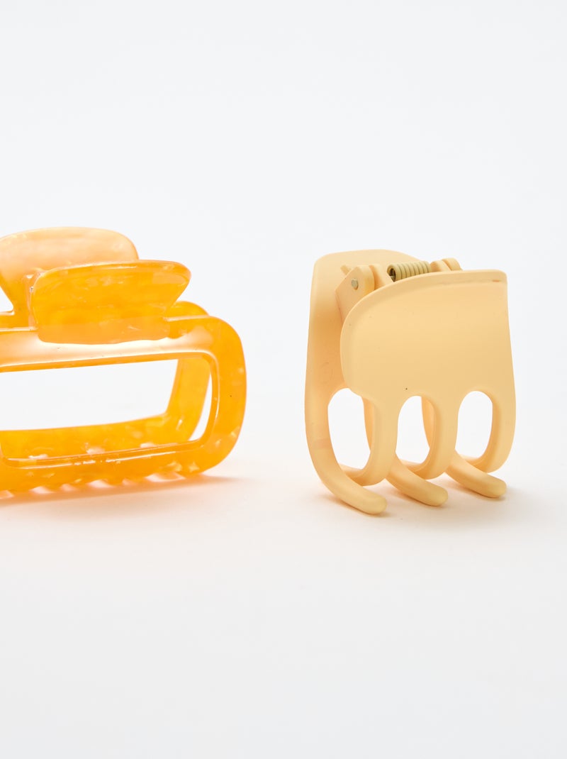 Set di 2 mollette a granchio fantasia Arancione - Kiabi