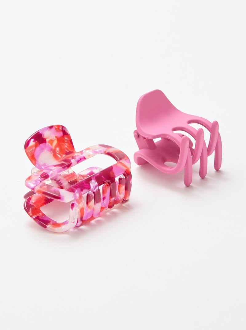 Set di 2 mollette a granchio fantasia Rosa - Kiabi