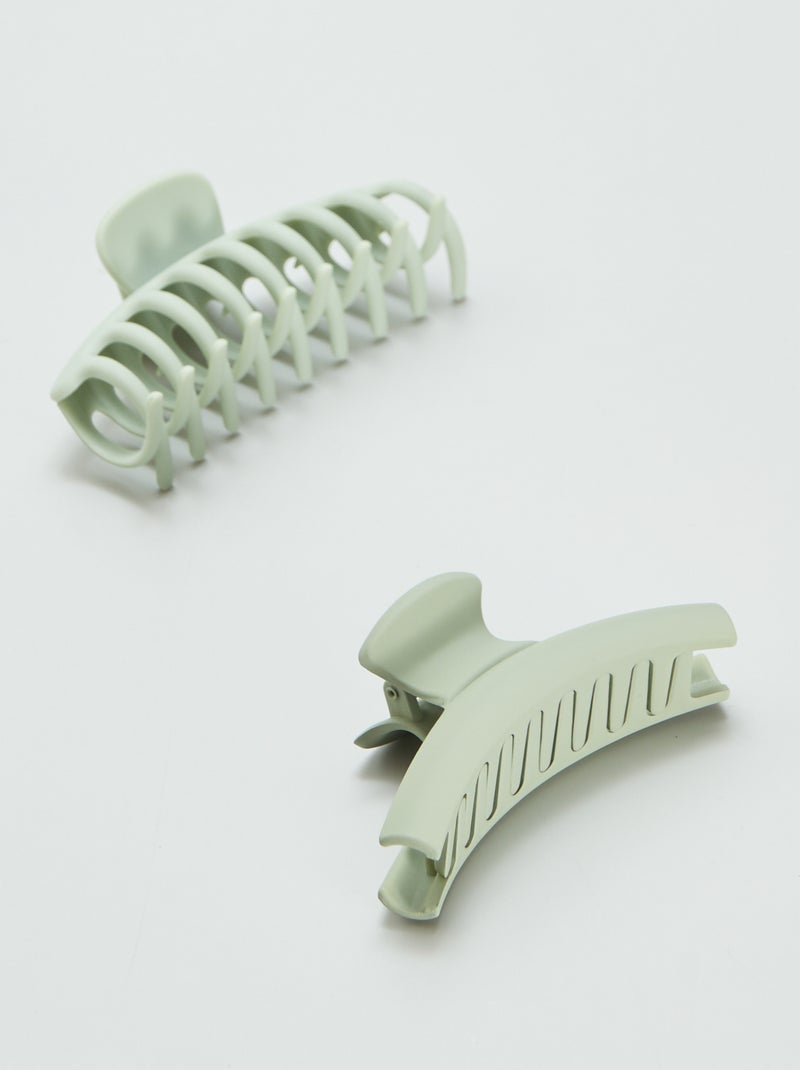 Set di 2 mollette per capelli VERDE - Kiabi