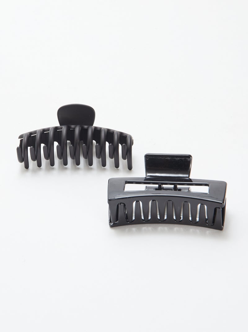 Set di 2 mollettoni per capelli - Nero - Kiabi