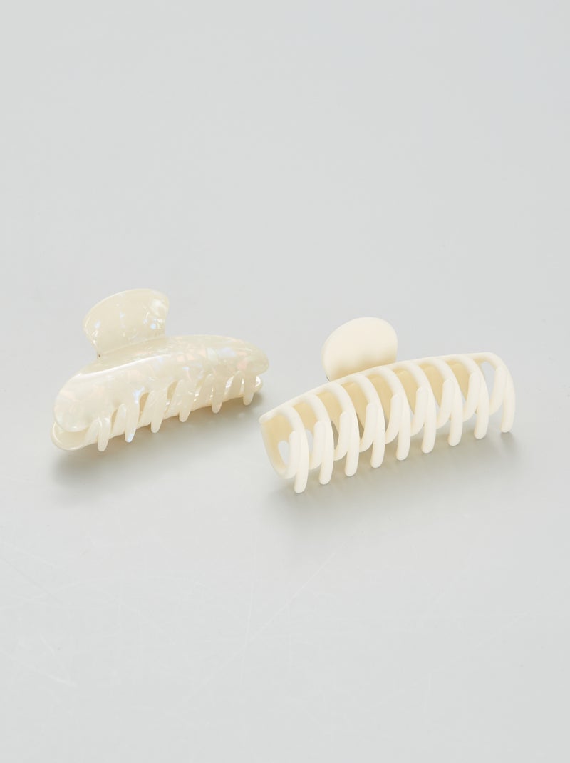 Set di 2 mollettoni per capelli BEIGE - Kiabi