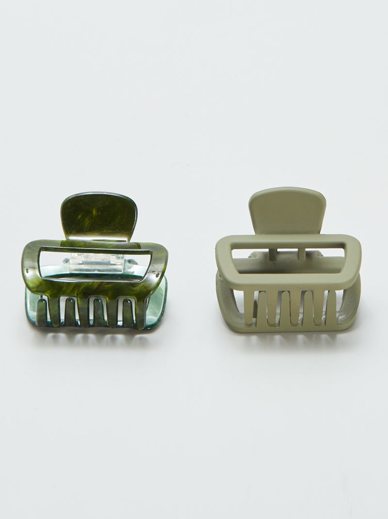 Set di 2 mollettoni per capelli KAKI - Kiabi