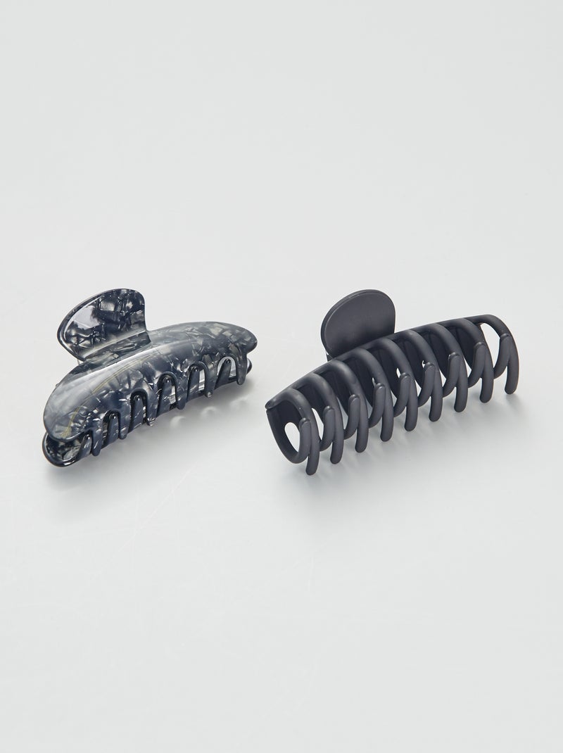 Set di 2 mollettoni per capelli NERO - Kiabi