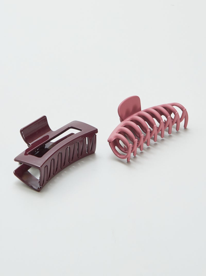 Set di 2 mollettoni per capelli ROSSO - Kiabi