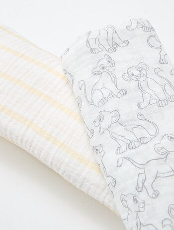 Set di 2 mussole 'Disney' in garza di cotone