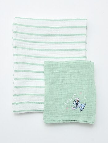 Set di 2 mussole 'Disney' in garza di cotone