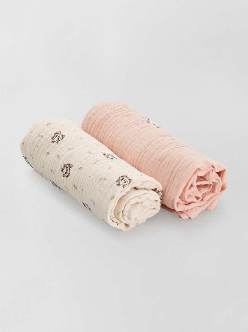 Set di 2 mussole 'Minou' BIANCO - Kiabi