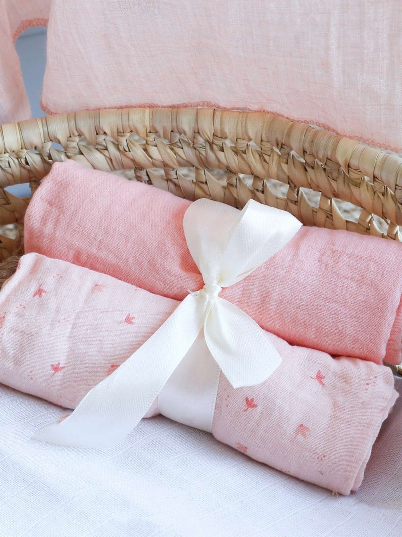 Set di 2 mussole Rosa - Kiabi