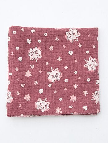 Set di 2 mussoline 'Disney' 'Marie' in doppia garza di cotone 60x60 cm