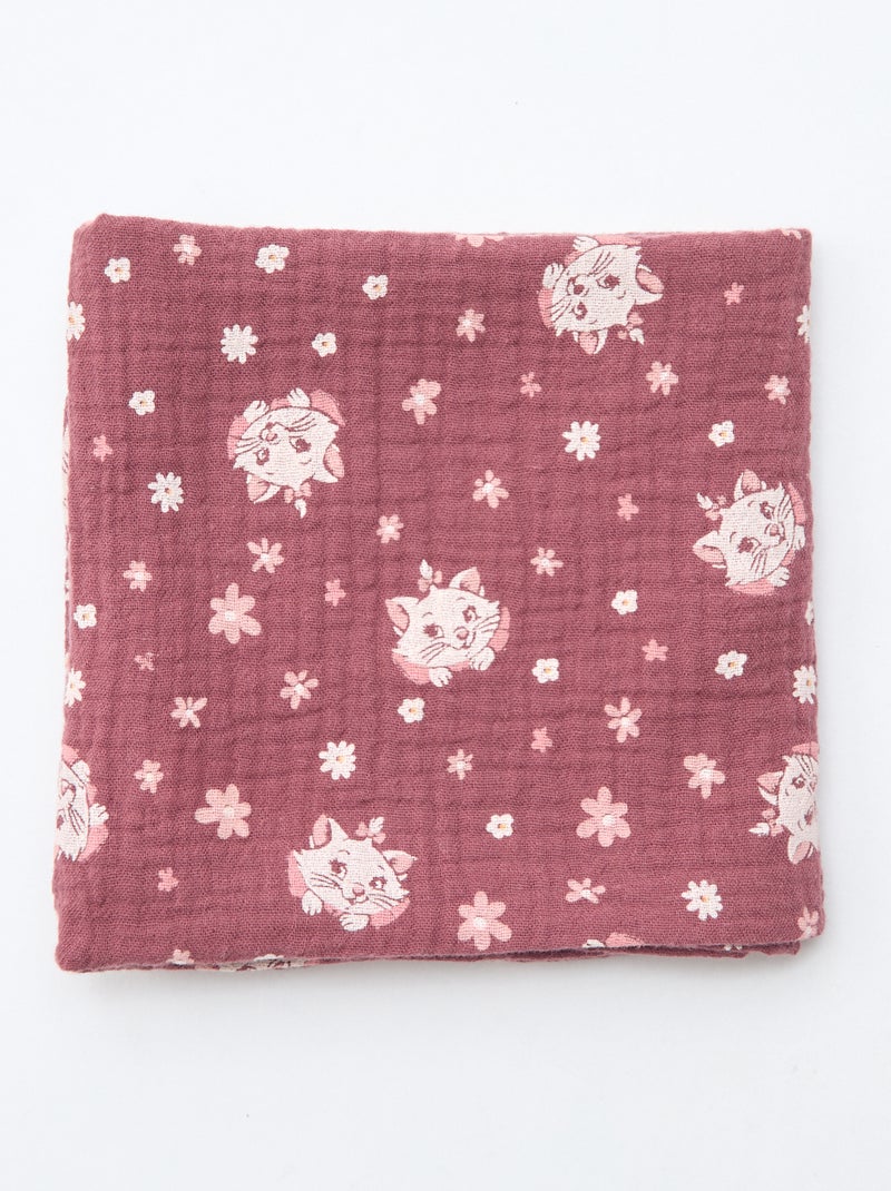 Set di 2 mussoline 'Disney' 'Marie' in doppia garza di cotone 60x60 cm Rosso - Kiabi