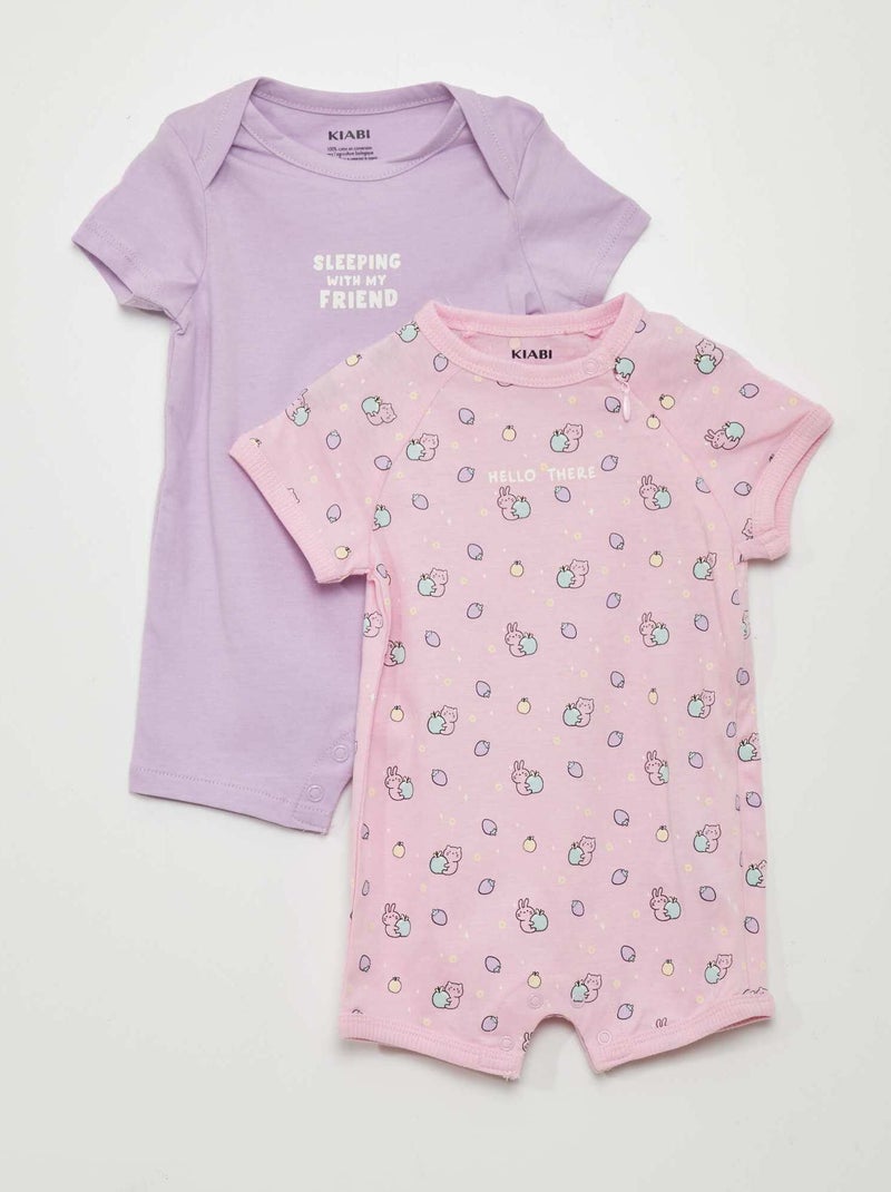Set di 2 pagliaccetti - ROSA - Kiabi