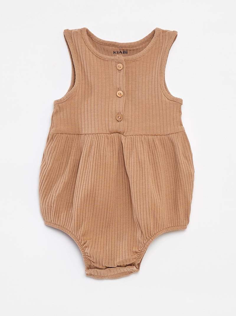 Set di 2 pagliaccetti a coste BEIGE - Kiabi
