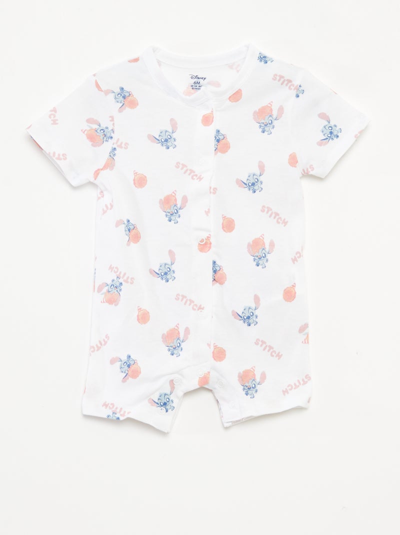 Set di 2 pagliaccetti a maniche corte 'Disney' BIANCO - Kiabi