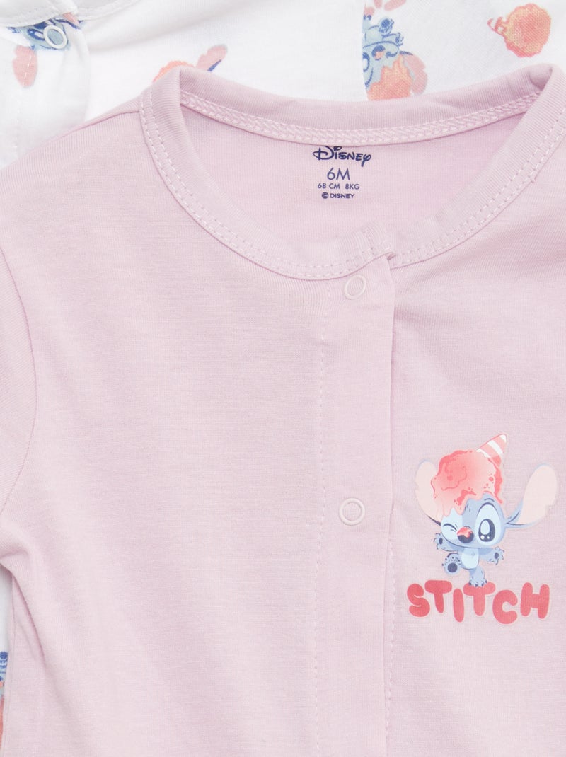 Set di 2 pagliaccetti a maniche corte 'Disney' BIANCO - Kiabi