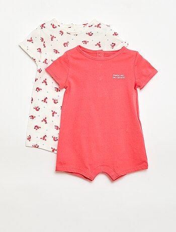 Set di 2 pagliaccetti corti in jersey