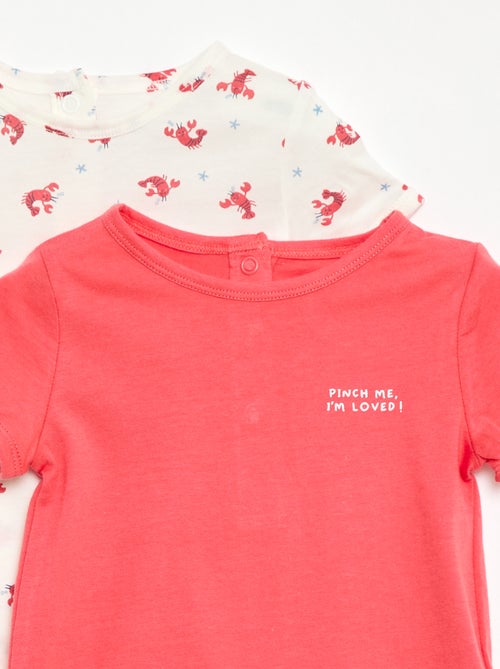 Set di 2 pagliaccetti corti in jersey - Kiabi