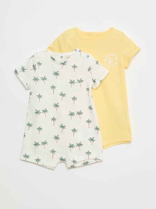 Set di 2 pagliaccetti corti in jersey - Kiabi