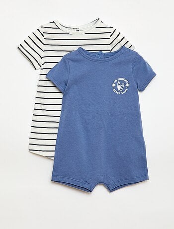 Set di 2 pagliaccetti corti in jersey
