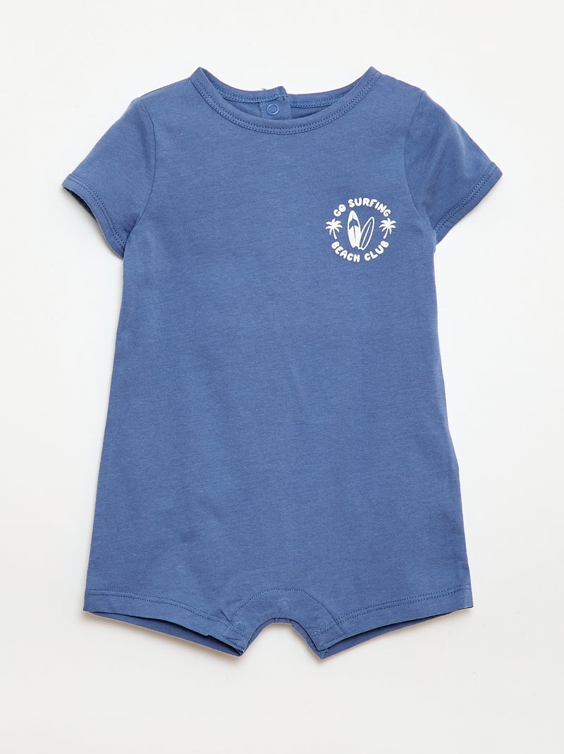 Set di 2 pagliaccetti corti in jersey Blu - Kiabi