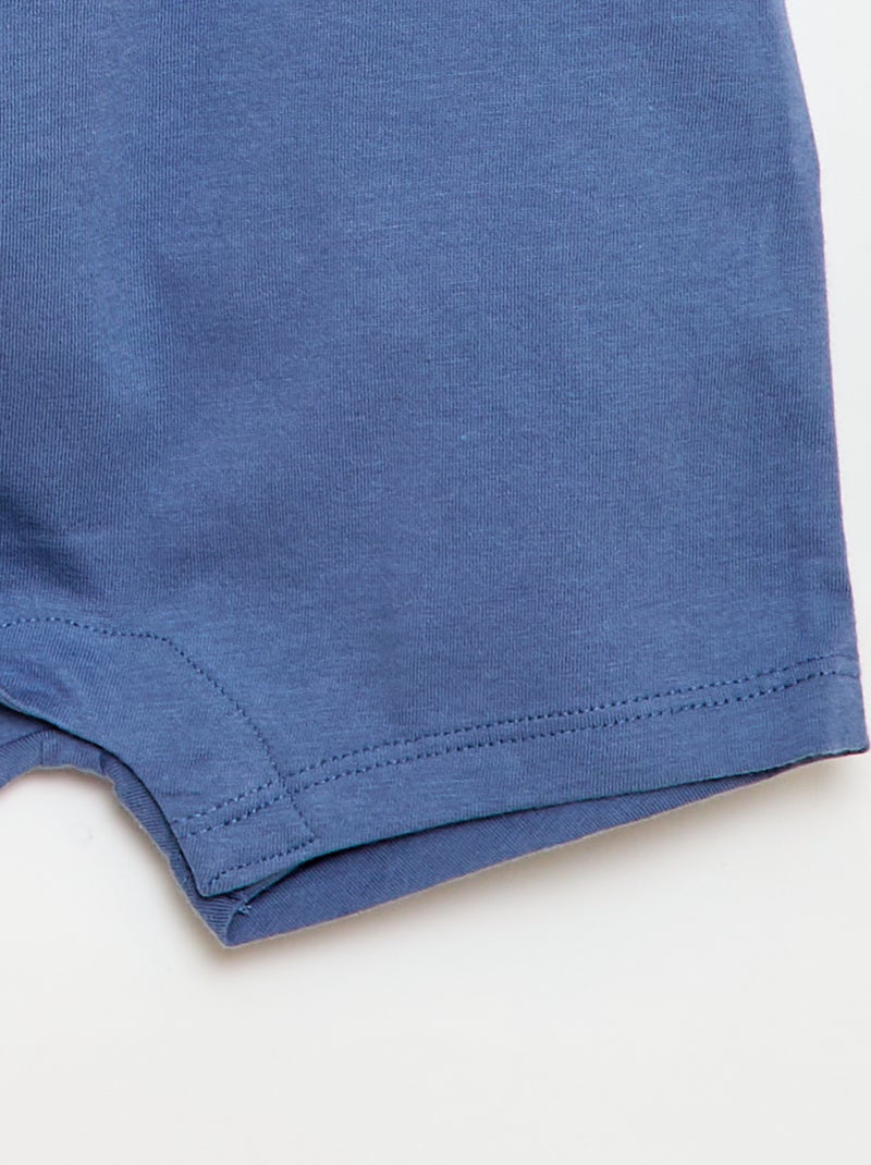 Set di 2 pagliaccetti corti in jersey Blu - Kiabi