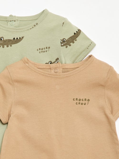 Set di 2 pagliaccetti corti in jersey - Kiabi