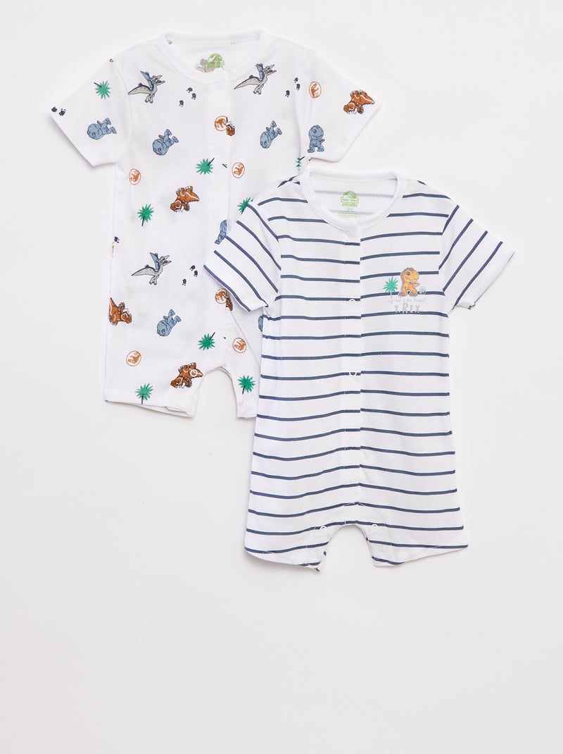 Set di 2 pagliaccetti da notte BIANCO - Kiabi