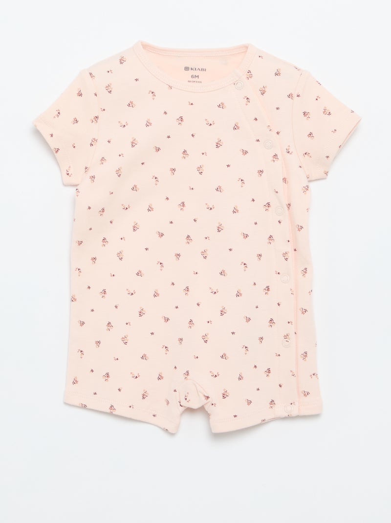 Set di 2 pagliaccetti in jersey a maniche corte Rosa - Kiabi