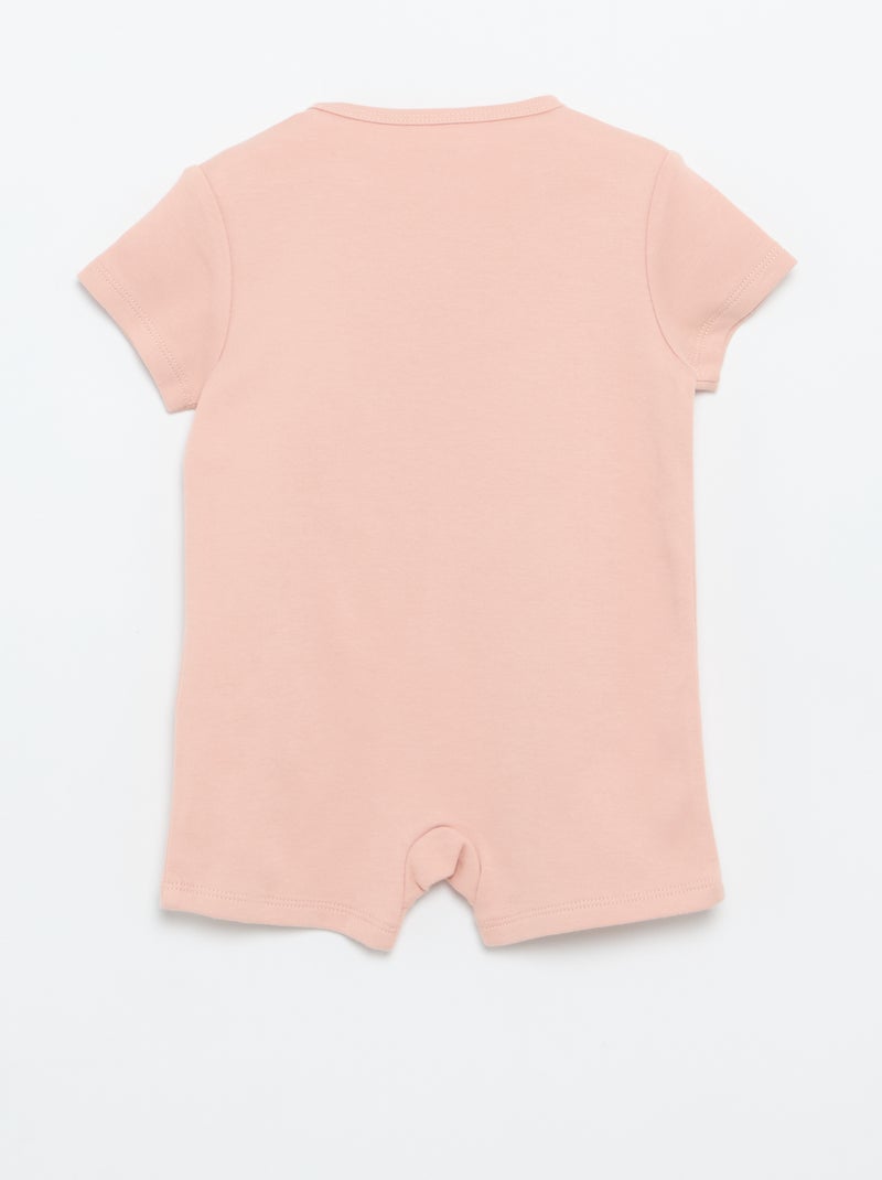 Set di 2 pagliaccetti in jersey a maniche corte Rosa - Kiabi
