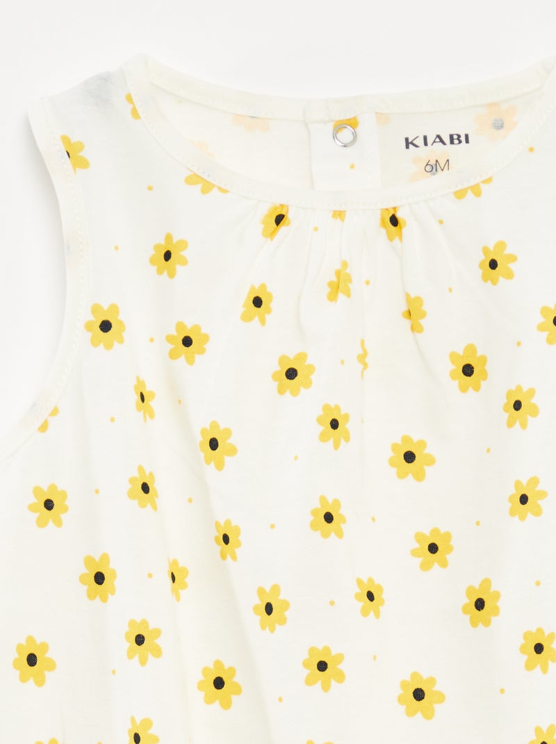 Set di 2 pagliaccetti senza maniche BIANCO - Kiabi